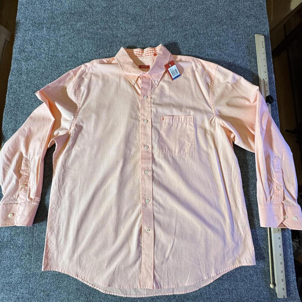 IZOD Men's Button-Up Shirt - Light Coral - New with Tags‎ Size XL